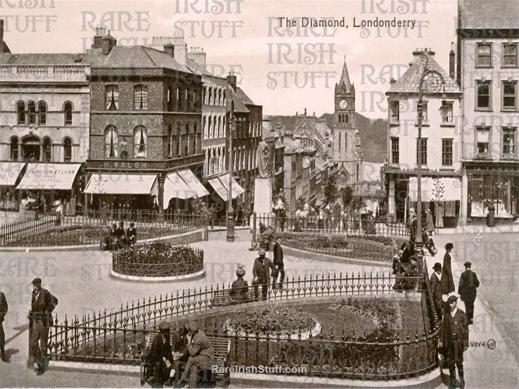 The Diamond, Derry, Ireland 1890