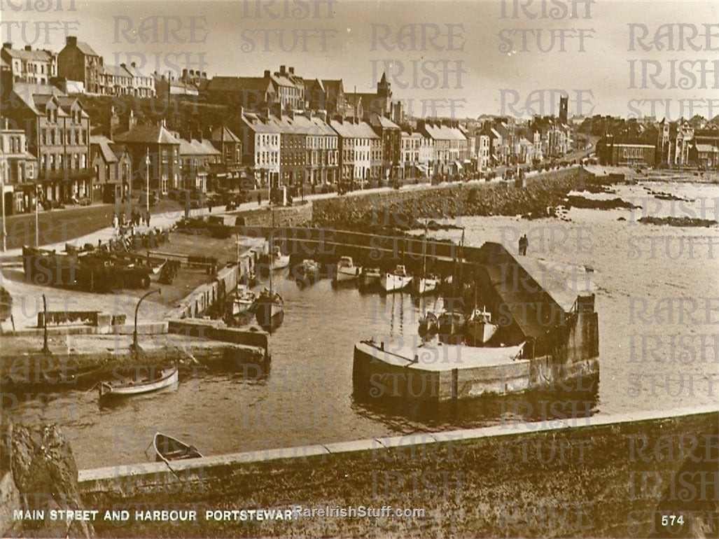 Main Street & Harbour, Portstewart, Derry, Ireland