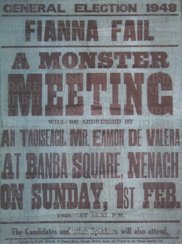 A Monster Meeting, Nenagh, Co. Tipperary, Fianna Fail, 1948