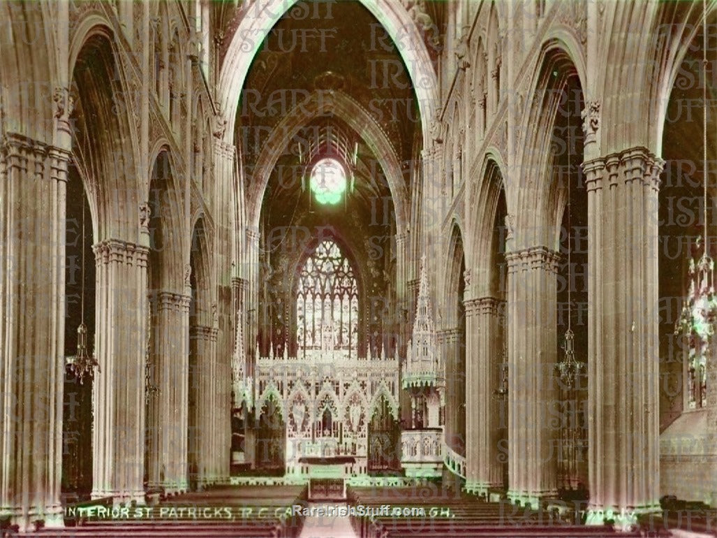 Interior St Patrick's Cathedral, Armagh, Northern Ireland, c.1900