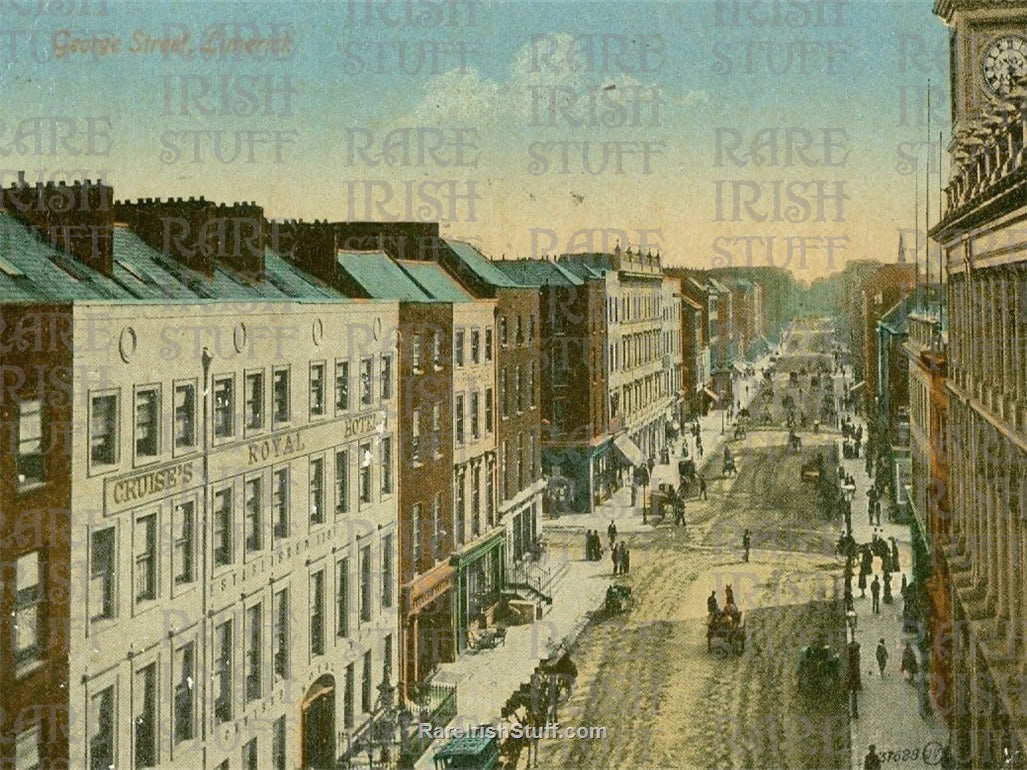 George Street, Limerick City, Ireland, 1905, Colour - No. 2