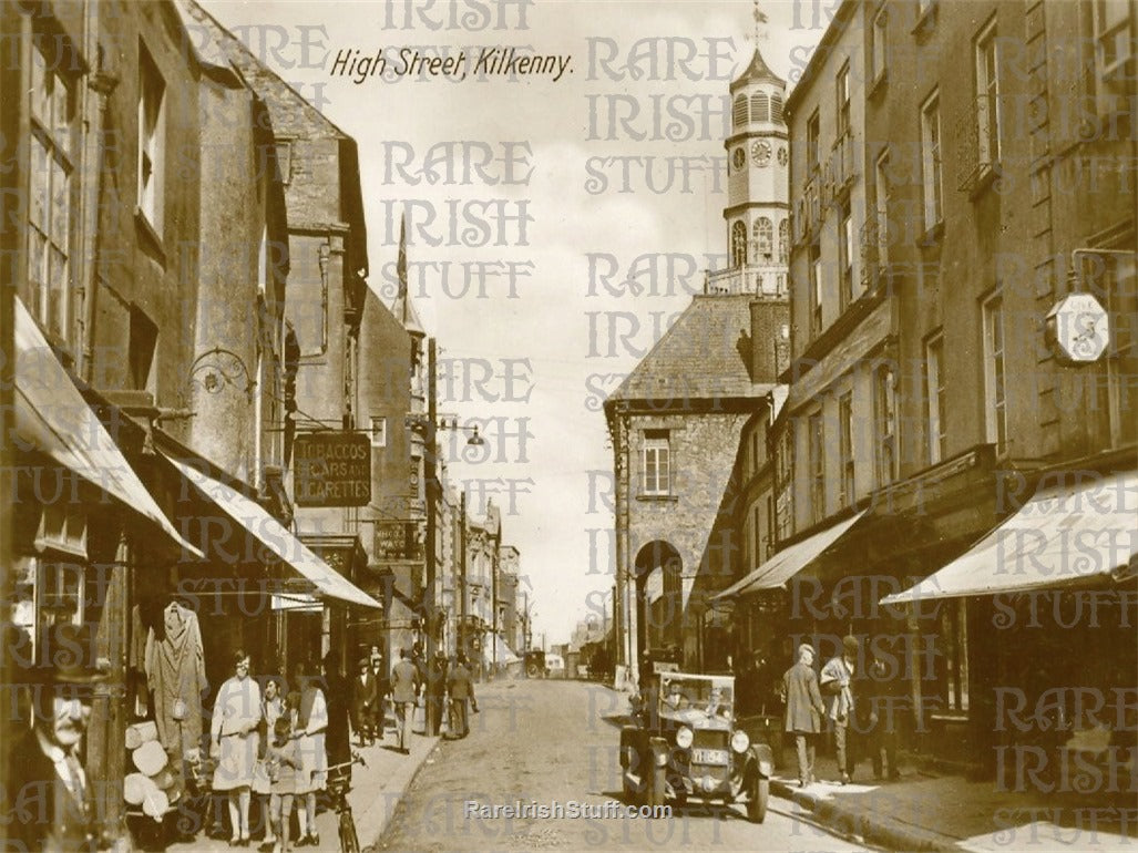 High Street / Main Street, Kilkenny, Ireland, 1915