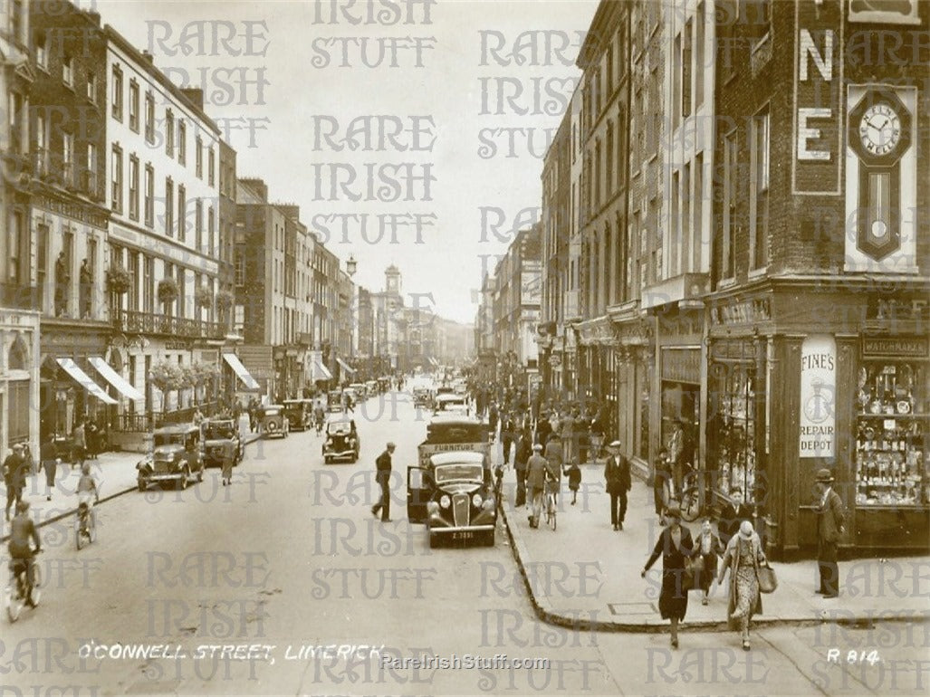 O'Connell Street, Limerick City, Ireland 1950's