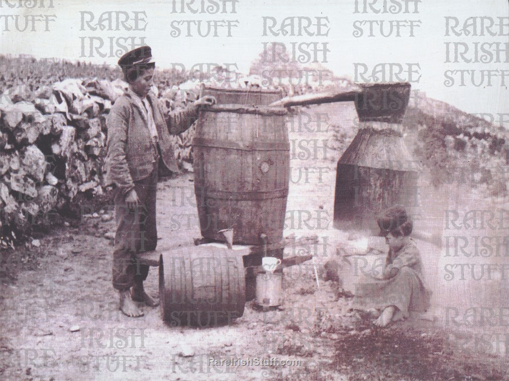 Kids making Whiskey, West of Ireland, c.1900