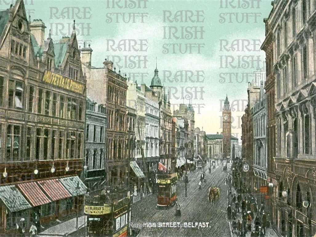 High Street, Belfast, Antrim, Ireland, 1910
