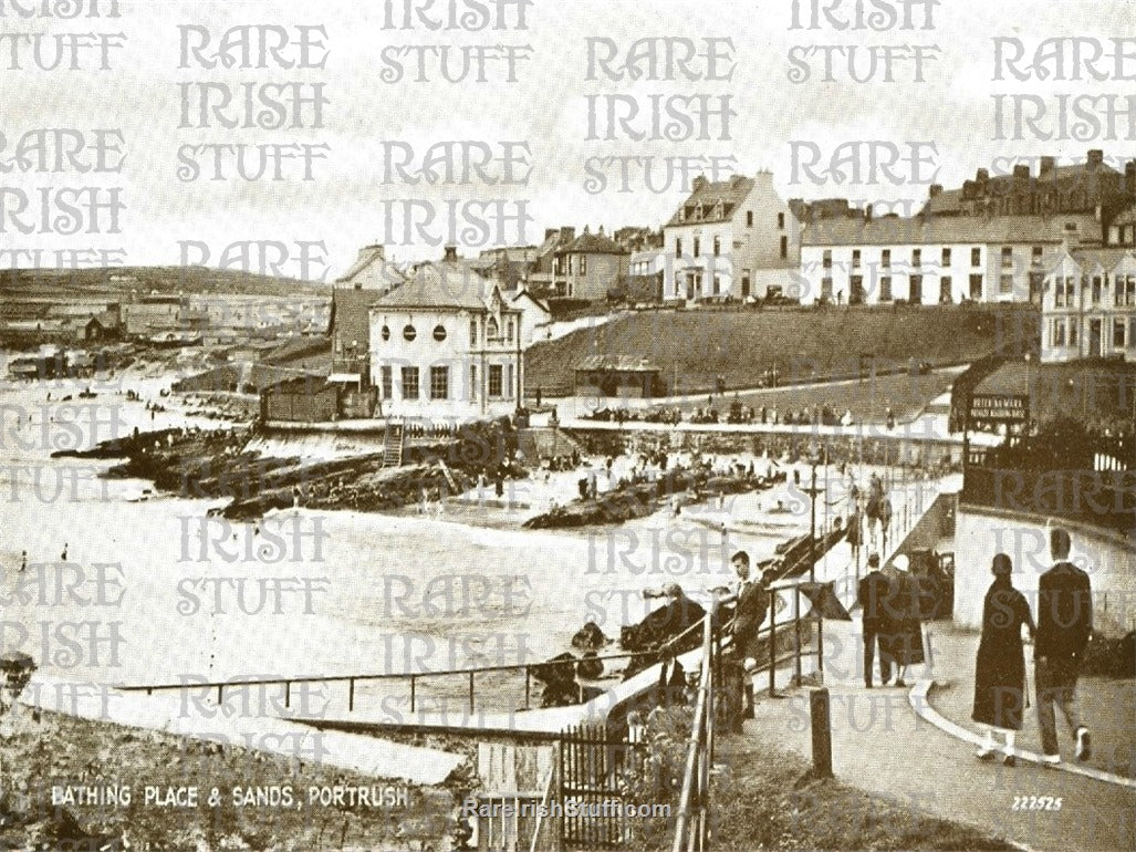 Bathing Place & Sands, Portrush, Ireland 1919