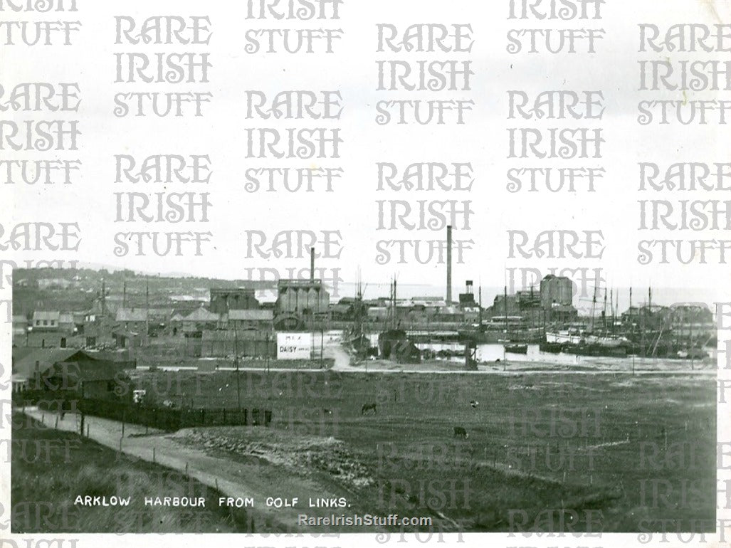 Arklow Harbour from Golf Links, Co. Wicklow, Ireland 1930