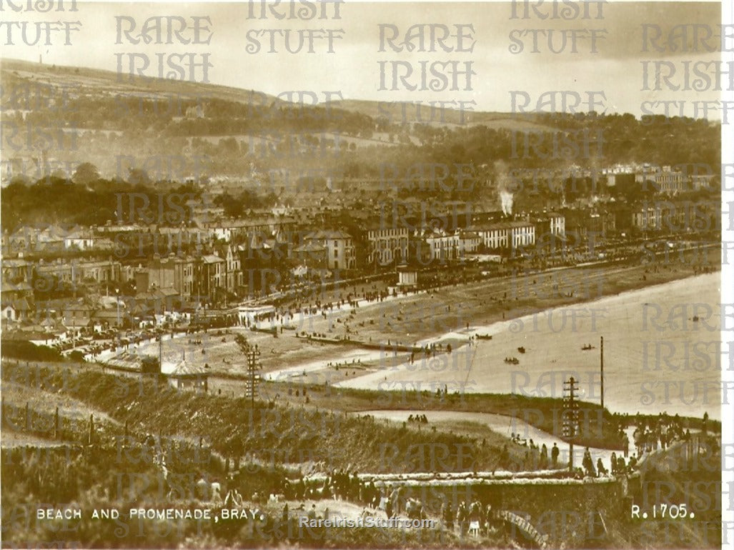 Beach & Promenade, Bray, Co. Wicklow Ireland 1930