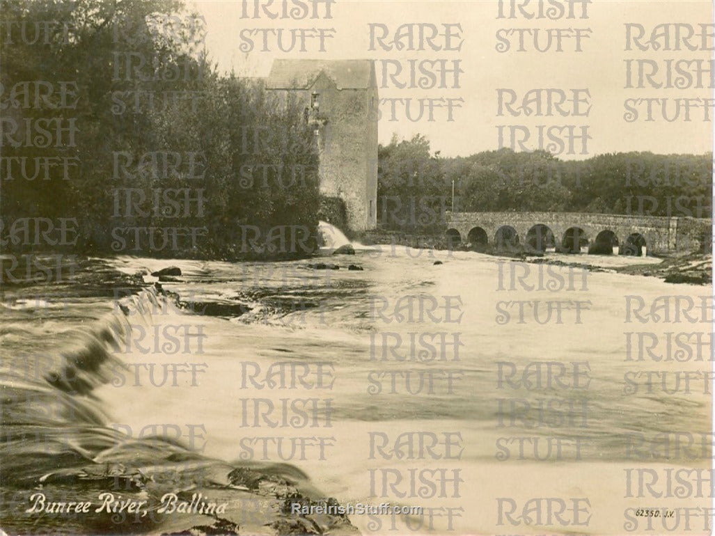 Bunree River, Ballina, Co. Mayo, Ireland 1915