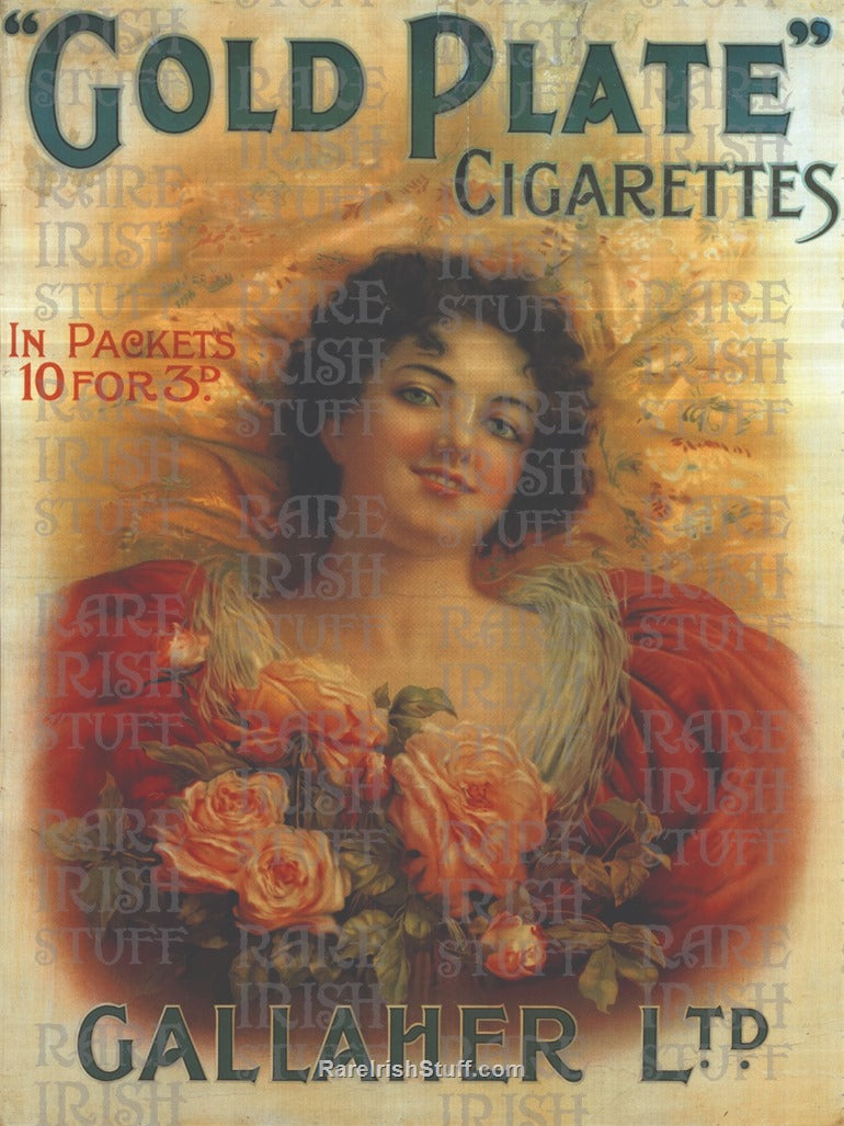 Gallaher Tobacco Ltd Gold Plate Cigarettes Advertisement 1918