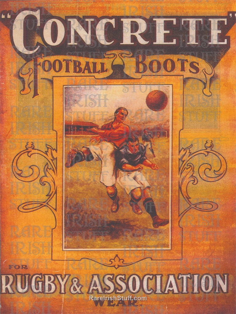 Concrete Football Boots for Rugby & Association Wear, 1909
