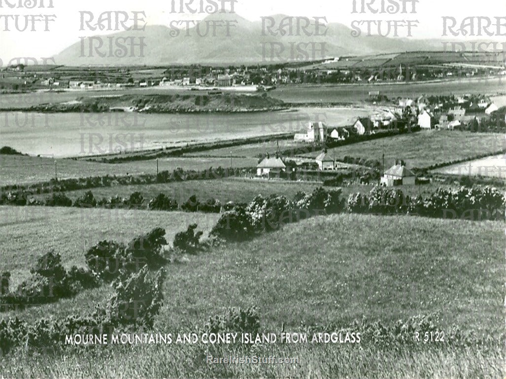 Mourne Mountains & Coney Island from Ardglass, Co. Down, Ireland 1940s