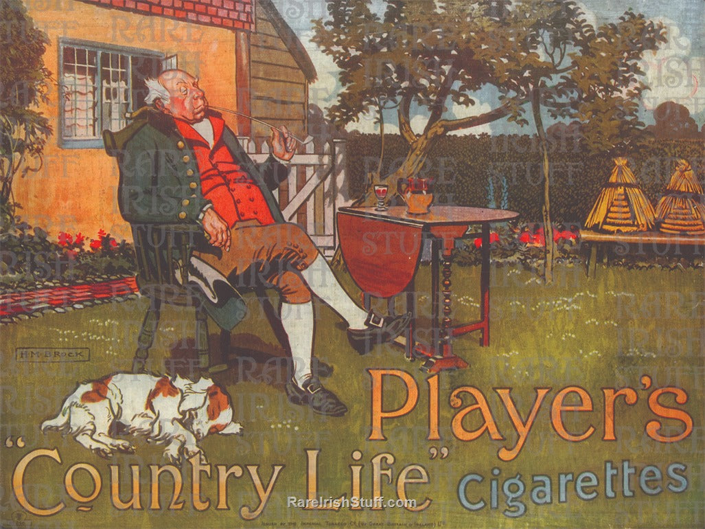 country life cigarettes John Player Country-life Tobacco Tin c1920s Vintage Country Life Cigarette Tin