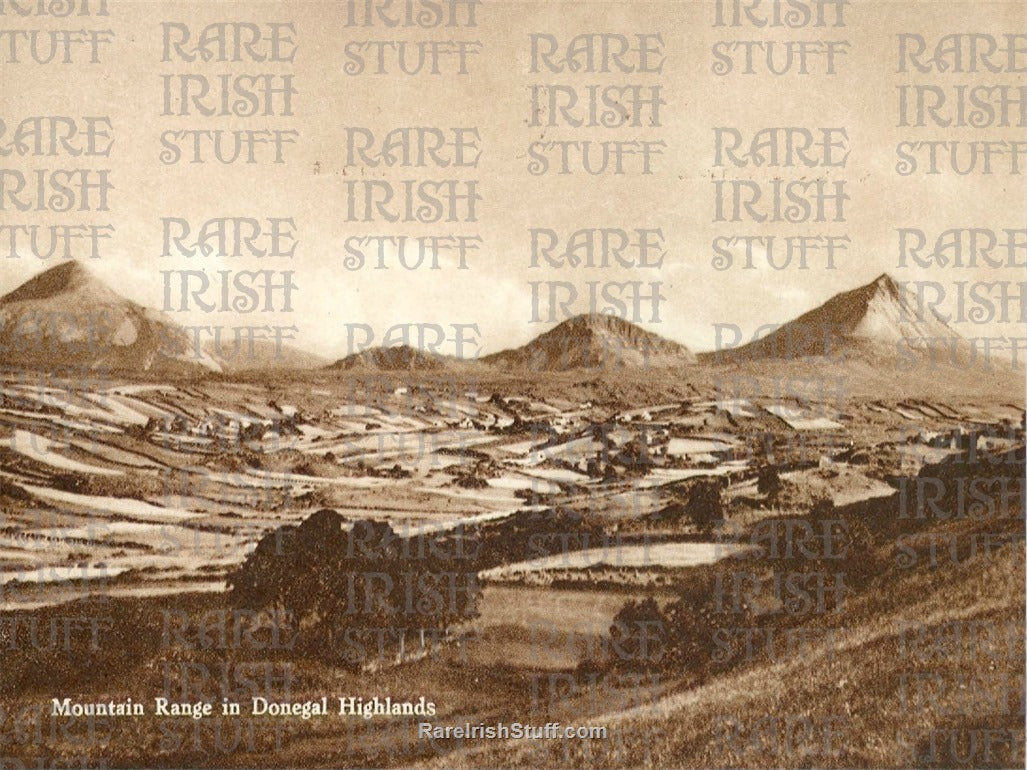 Mountain Range in Donegal Highlands, Co. Donegal, Ireland 1920s