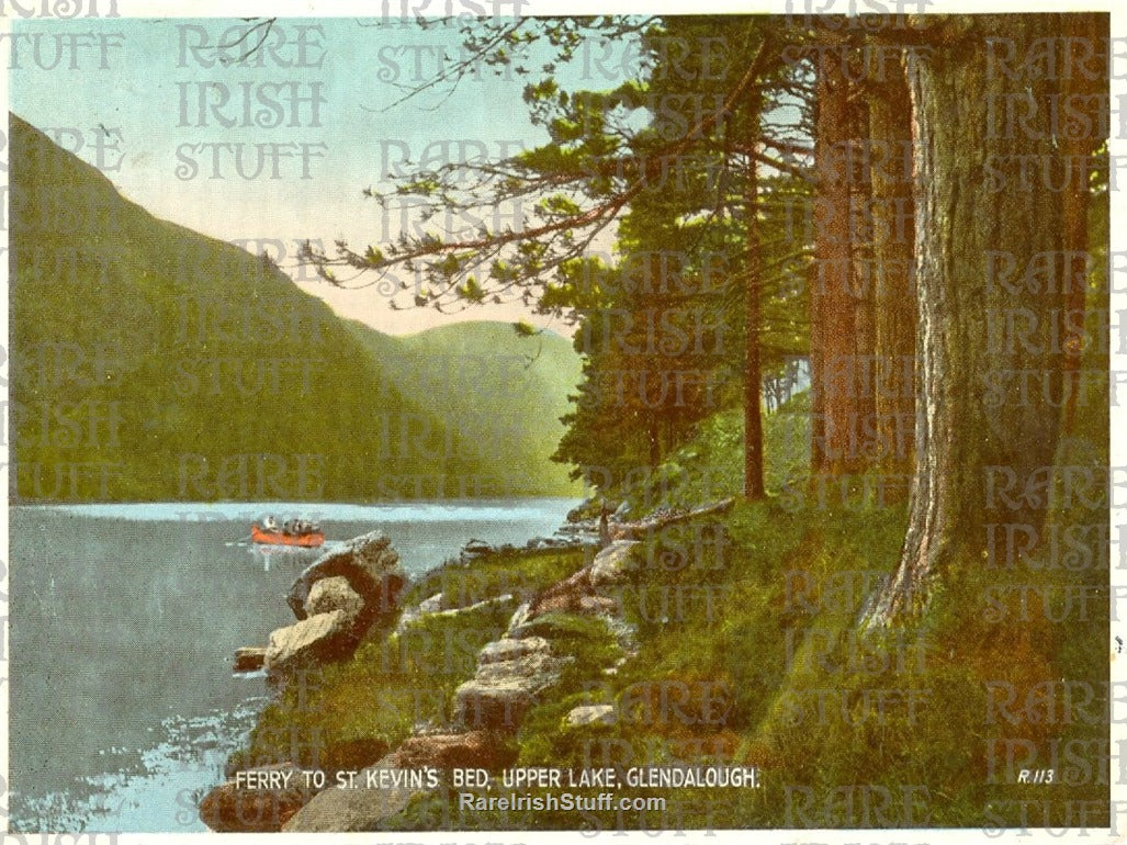 Ferry to St Kevin's Bed, Glendalough, Co. Wicklow, Ireland 1900