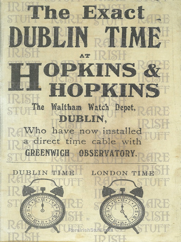 The Exact Dublin Time at Hopkins & Hopkins, 1919