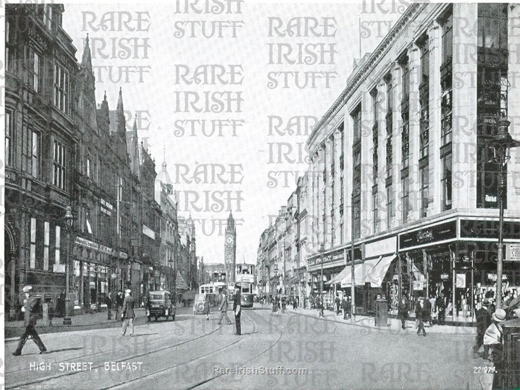 High Street, Belfast, Ireland 1940s