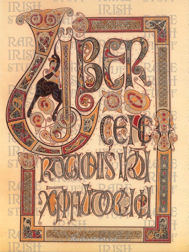 Illuminated page from the ancient Book of Kells