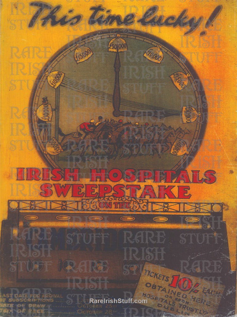 Irish Hospital Sweepstakes Poster 1939