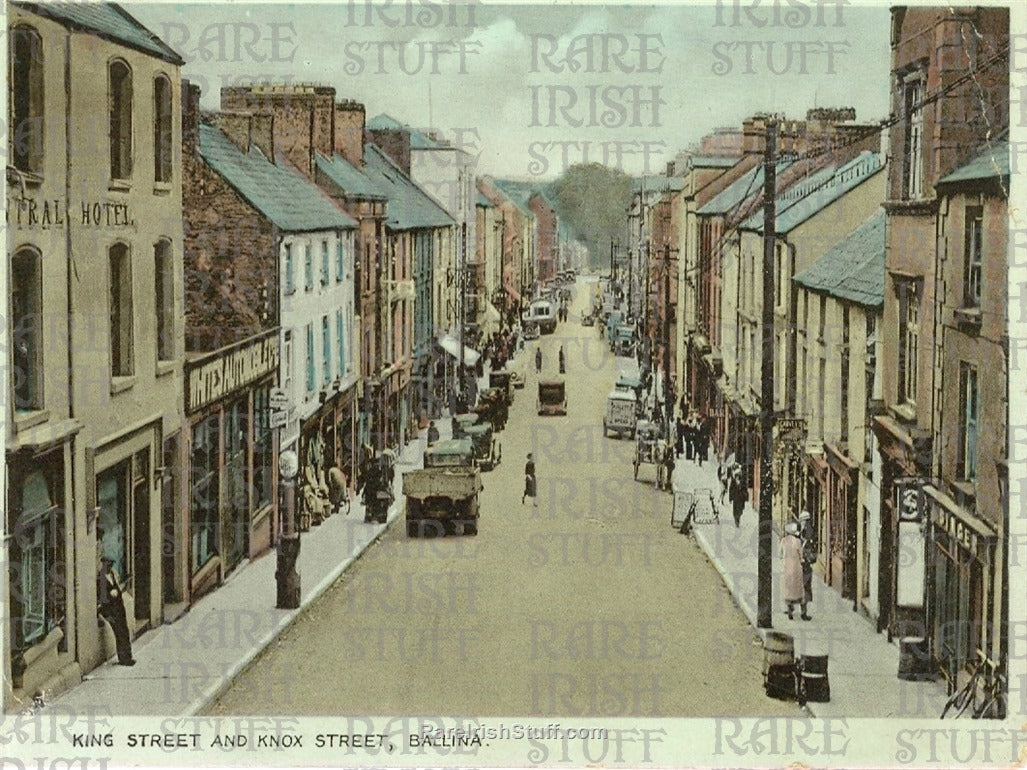 King & Knox Street, Ballina, Co. Mayo, Ireland 1950s