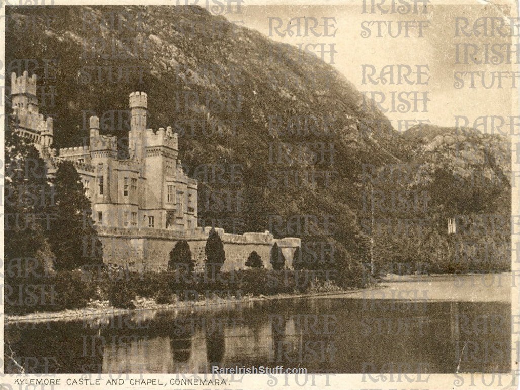 Kylemore Castle & Chapel, Connemara, Galway, Ireland 1900