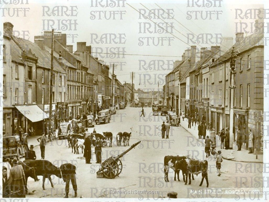 Main Street, Roscrea, Co. Tipperary, Ireland 1950s