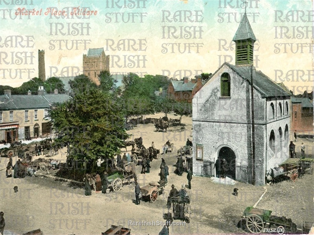 Market Square, Kildare Town, Co Kildare, Ireland 1900