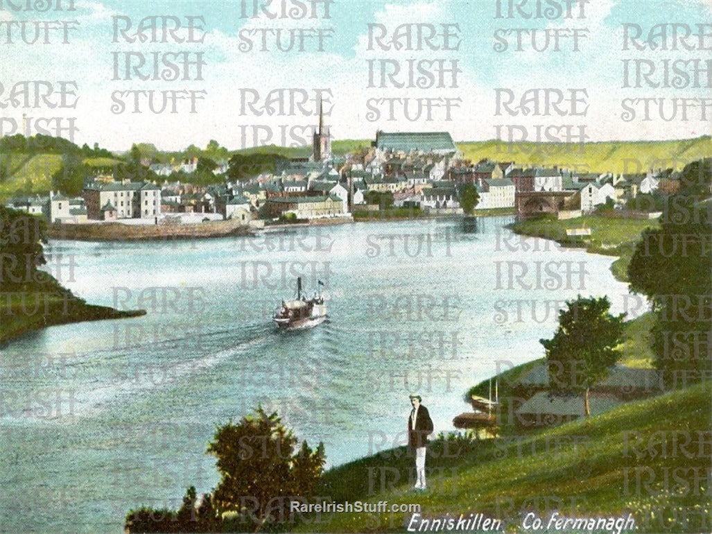 River and Town View, Enniskillen, Fermanagh 1900
