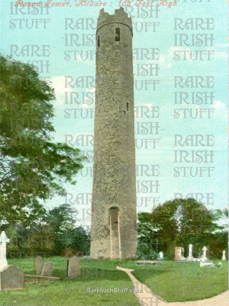 Round Tower, Kildare Town, Co.Kildare, Ireland 1895