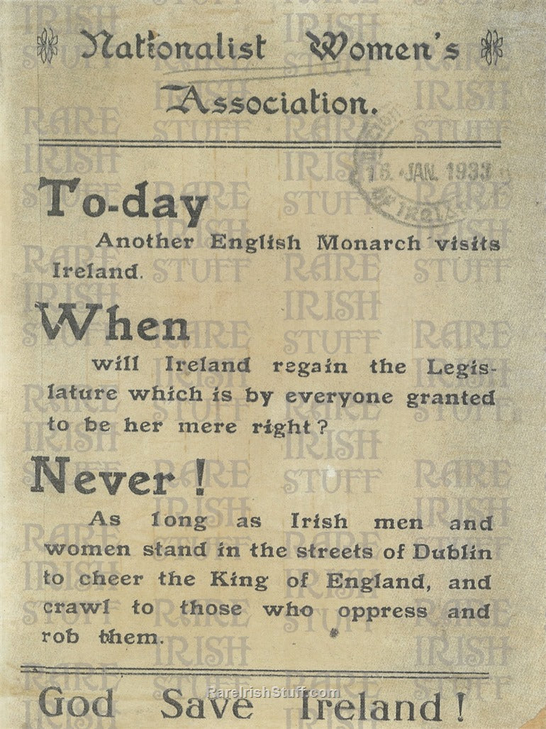 Nationalist Women's Association Poster Cumann na mBan, 1933