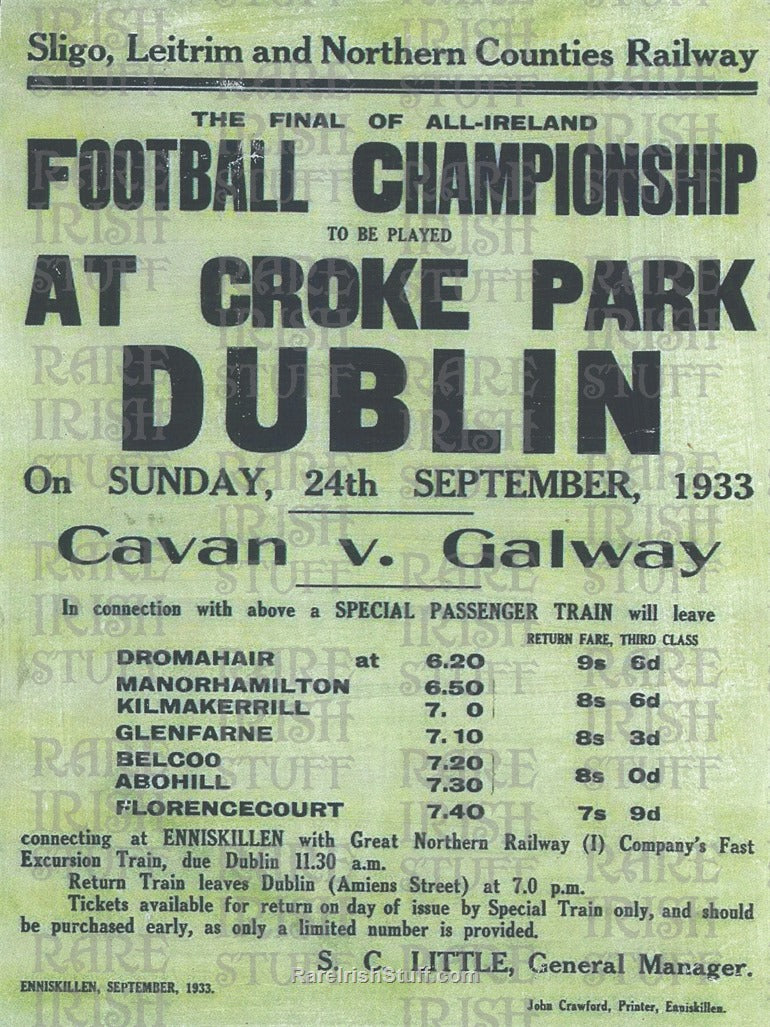 GAA Football Championship Croke Park, Cavan Vs Galway, 1933