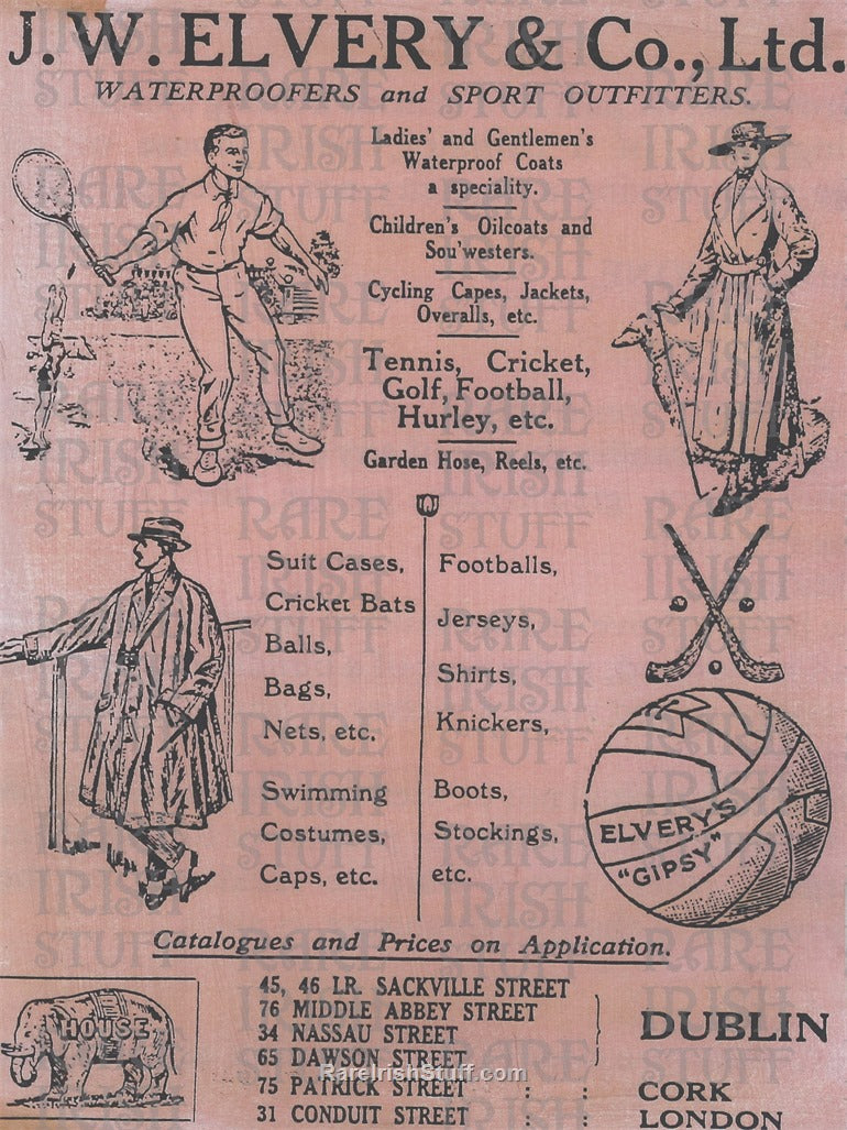 J.W. Elvery & Co Sports, Dublin, 1934