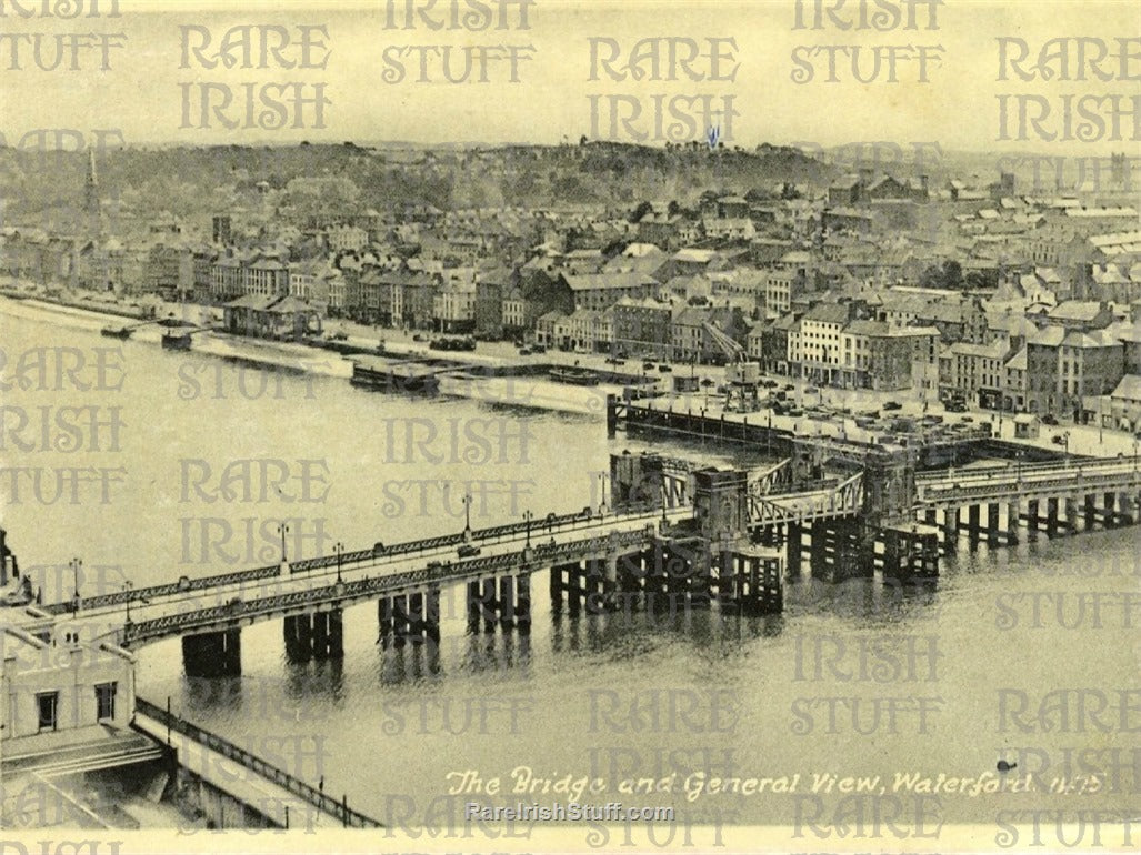 The Bridge & General View, Waterford City, Co. Waterford, Ireland 1950s