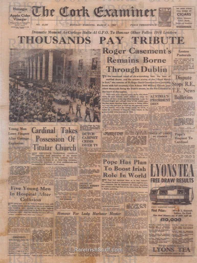 Roger Casement Burial, 1965