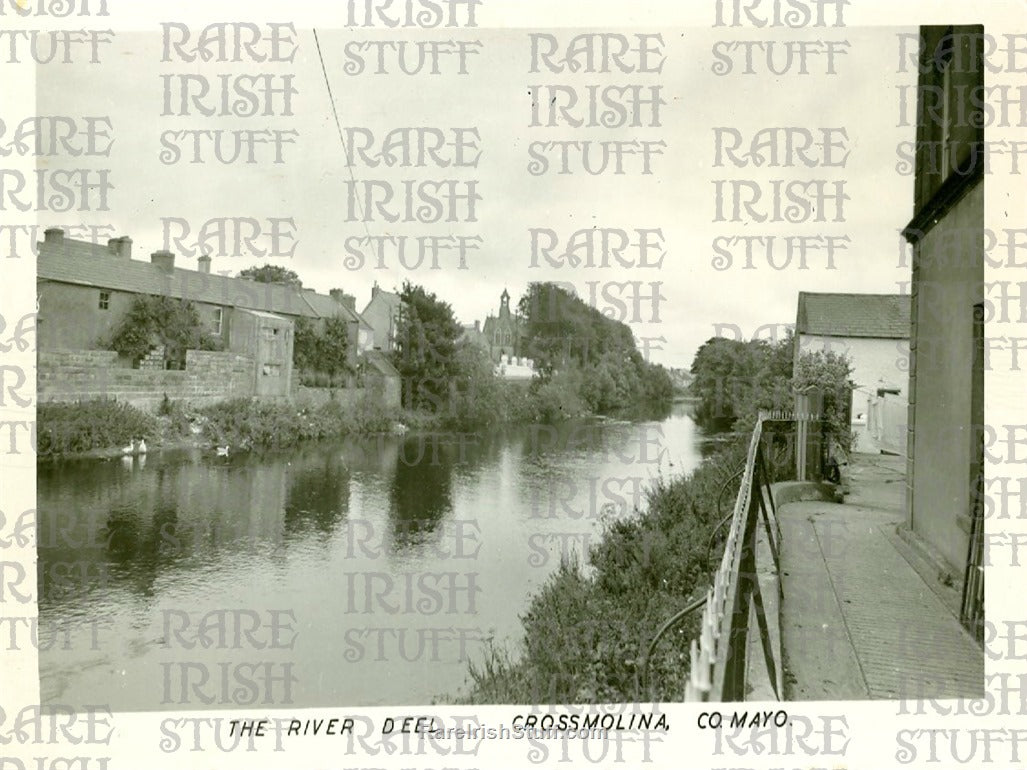 The River Deel, Crossmolina, Co. Mayo, Ireland 1940s