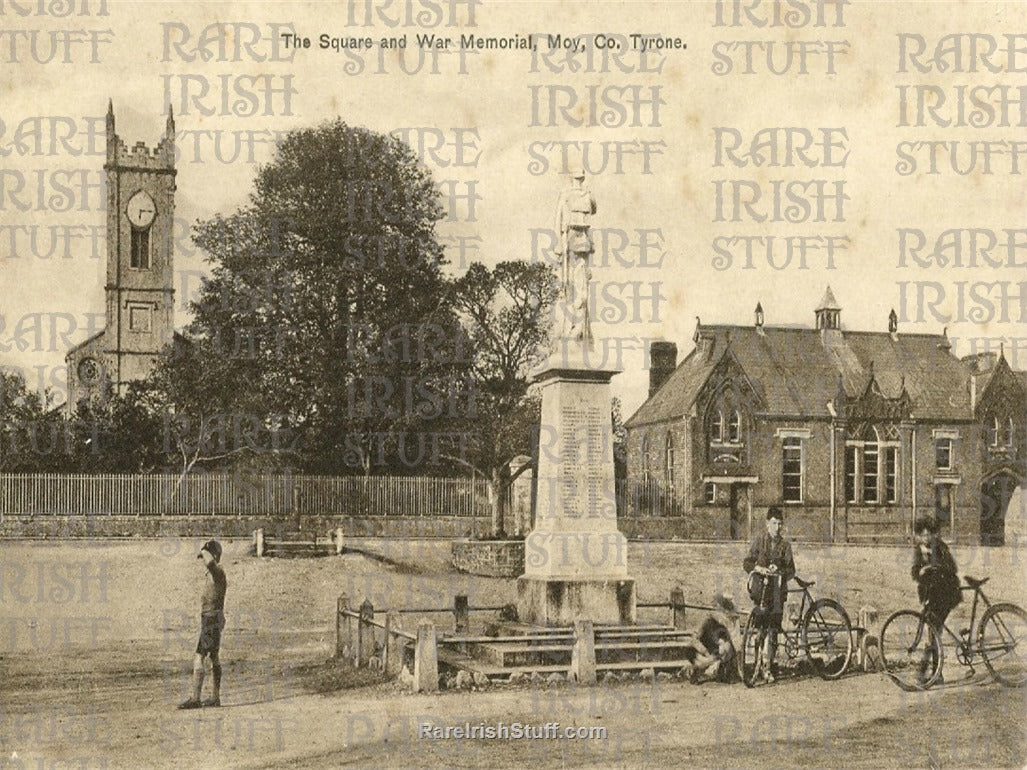 The Square & War Memorial, Moy, Co. Tyrone, Ireland 1929