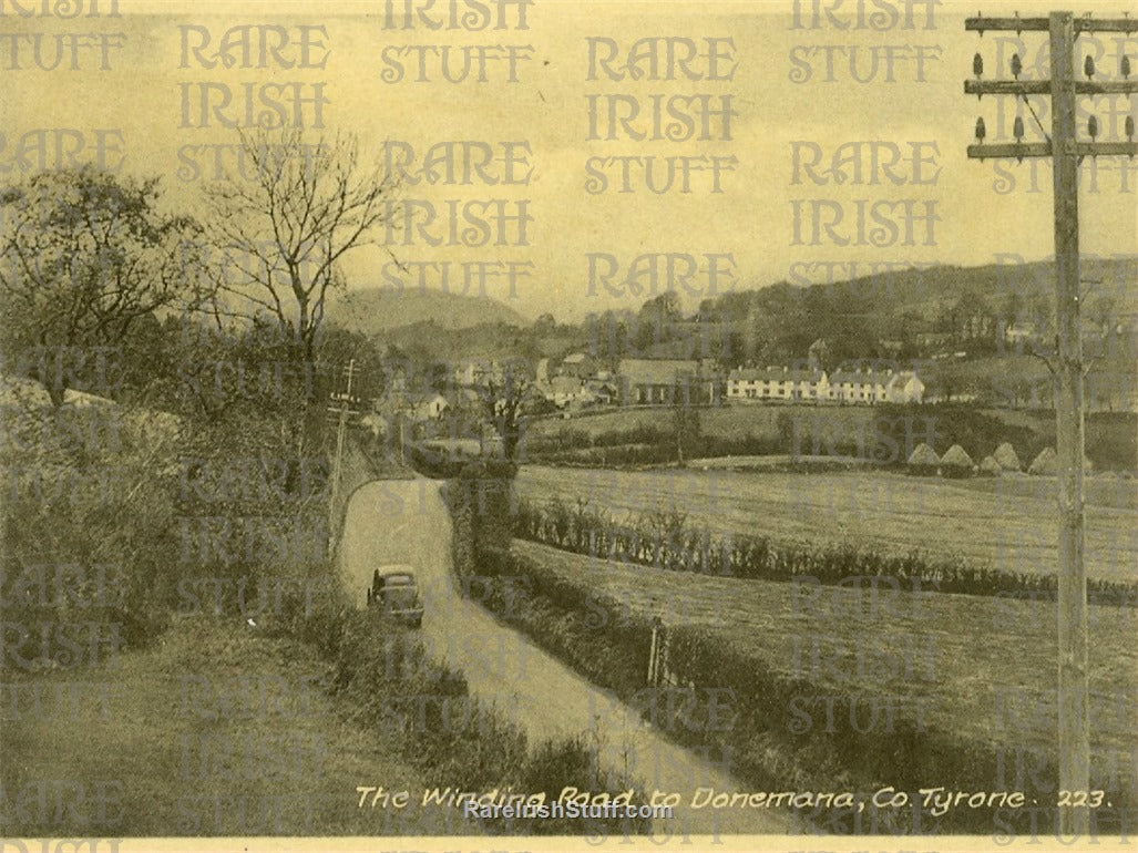 The Winding Road to Donemana, Strabane, Co. Tyrone, Ireland 1950s