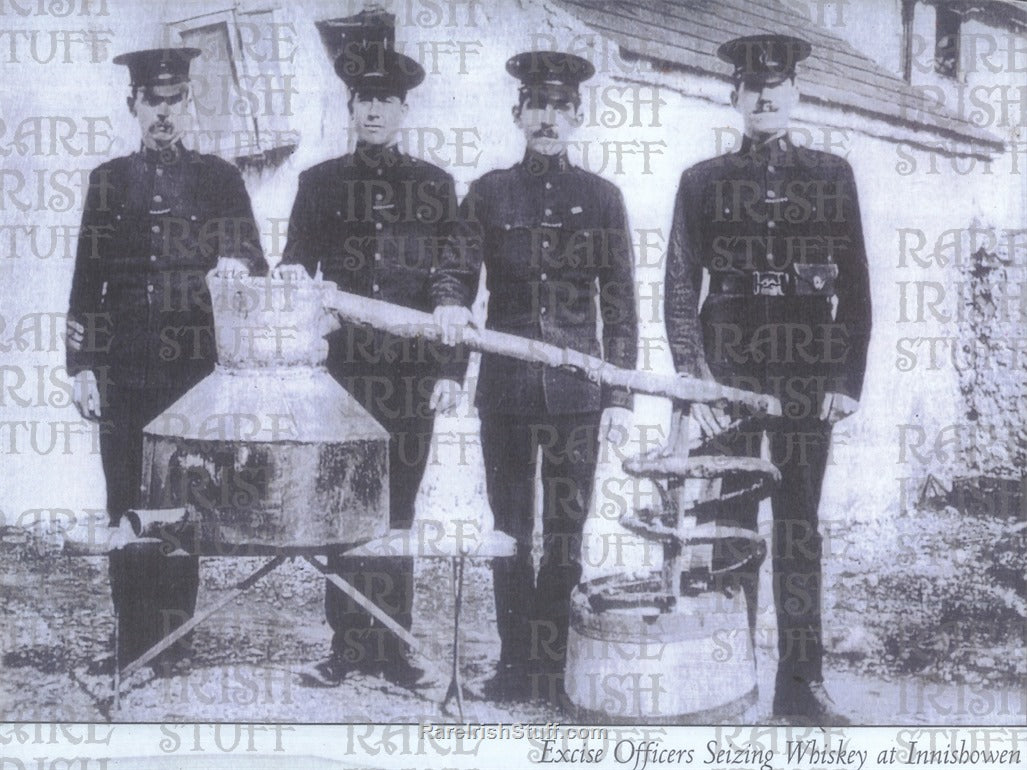 Excise Officers Seizing Whiskey in Inishowen, Co Donegal 1912