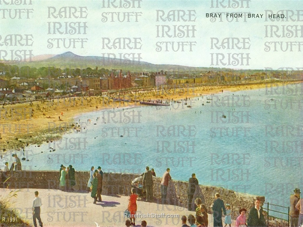 Bray from Bray Head, Bray, Co. Wicklow, Ireland 1950s