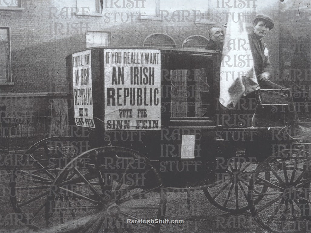 Vote Sinn Fein For Irish Republic, Horse & Cart Campaigning, 1920