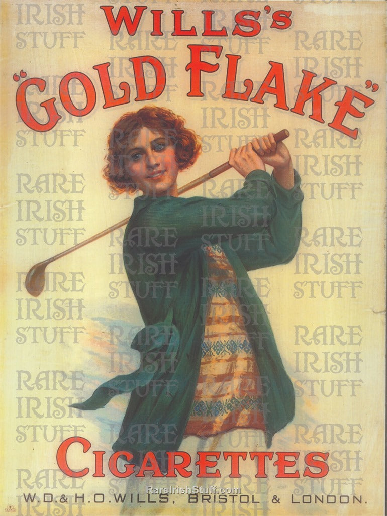 Will's Gold Flake Cigarettes & Tobacco Golf Advertisement 1924