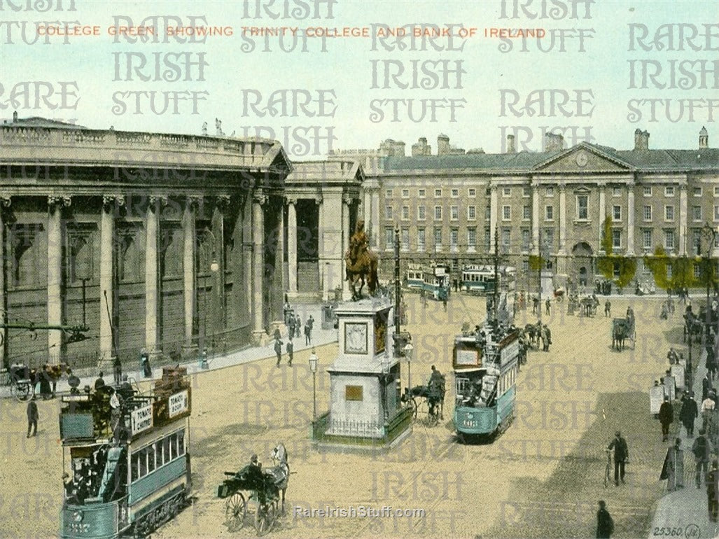 Trinity College & College Green, Dublin, Ireland 1906