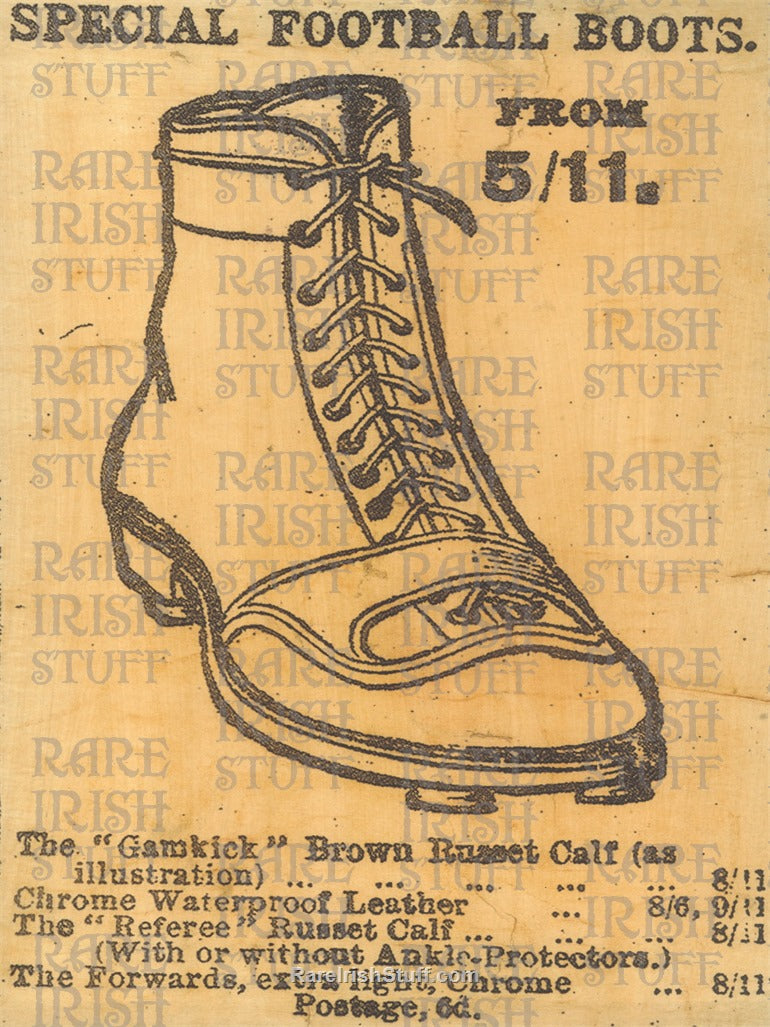 First Advertisement For GAA & Hurling Studded Boots c.1900