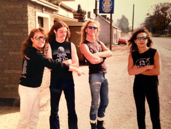 Early photo of Metallica in Ireland