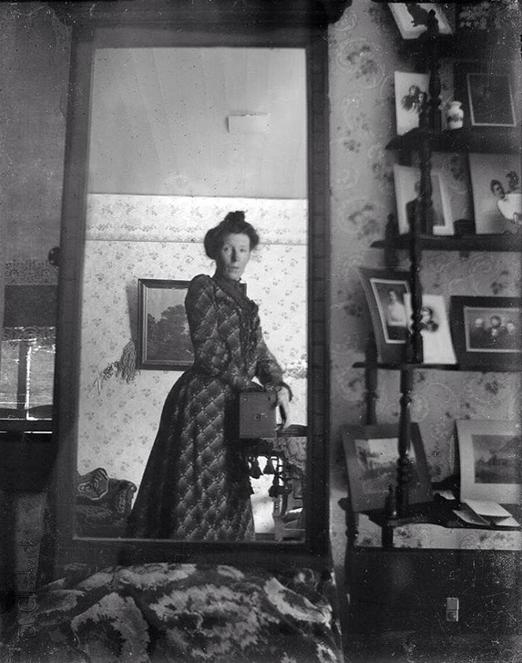 First mirror selfie, c.1900