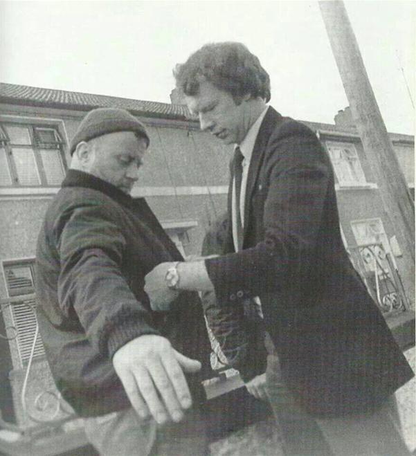 Christy Moore being searched by special branch in the 1980's