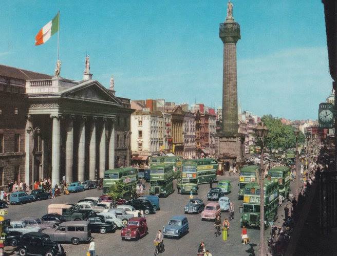 Nelson's Pillar, GPO & Clerys Clock, early 60's