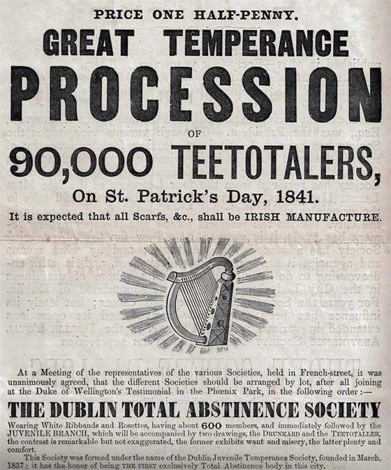 St Patricks Day, 1841 - The Dublin Total Abstinence Society