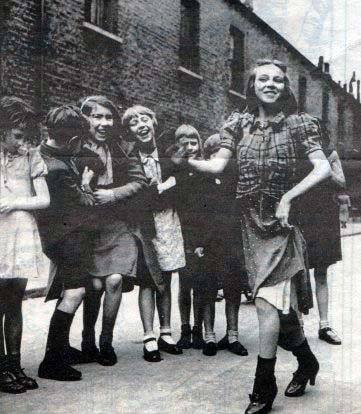 Dancing on the street, Seville Place, Dublin. 1950's