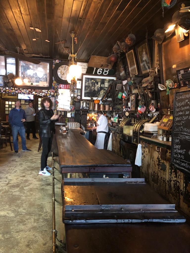 Ian Dowling Irish Picker Antique Dealer in McSorelys Irish Pub New York